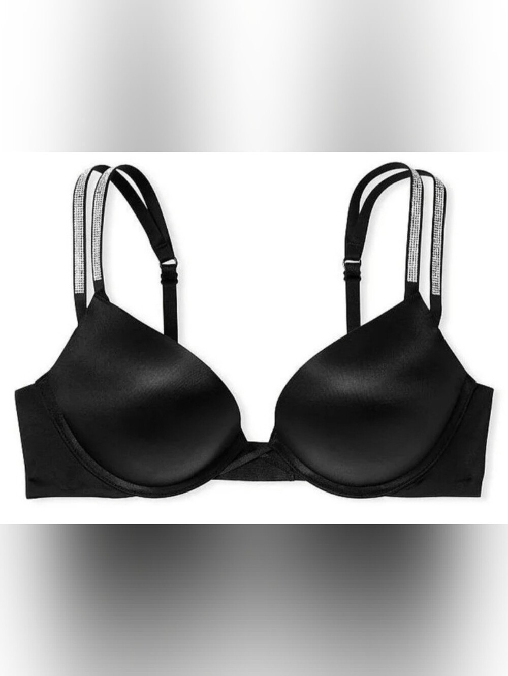 34D Victoria's Secret Double Shine Strap Bombshell Bra Black